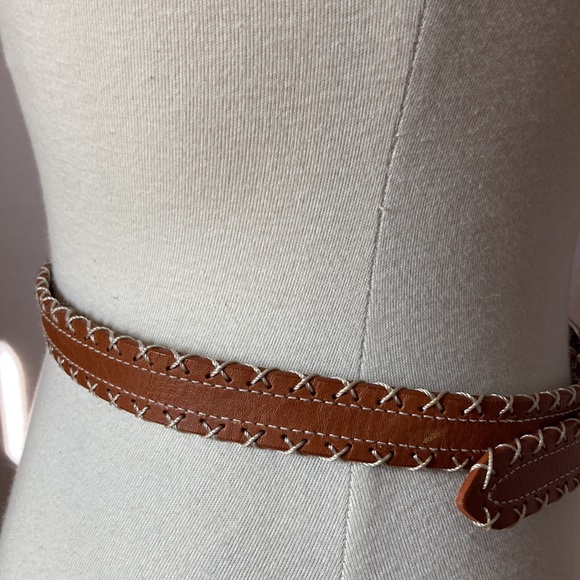 Vintage Esprit Stitched Leather Belt - Picture 7 of 8
